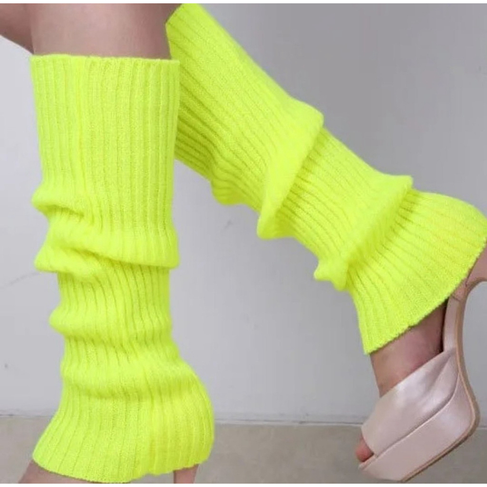 Leg Warmers In Neon Yellow